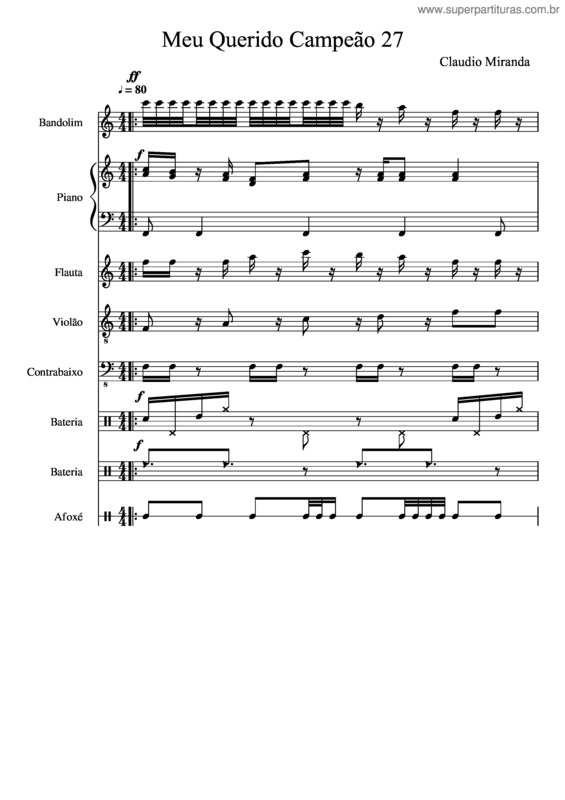 Partitura da música Meu Querido Campeão 27