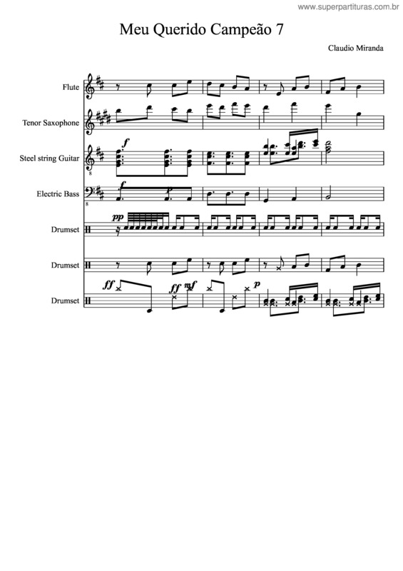 Partitura da música Meu Querido Campeão 7