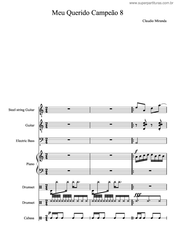 Partitura da música Meu Querido Campeão 8