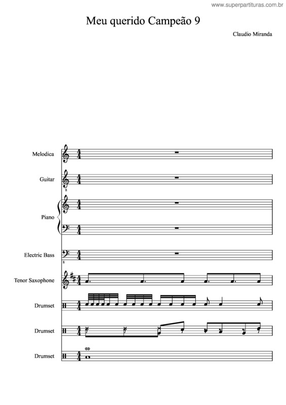 Partitura da música Meu Querido Campeão 9