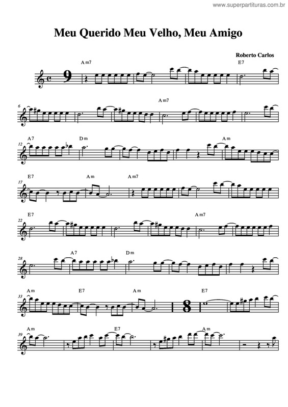 Partitura da música Meu Querido Meu Velho, Meu Amigo