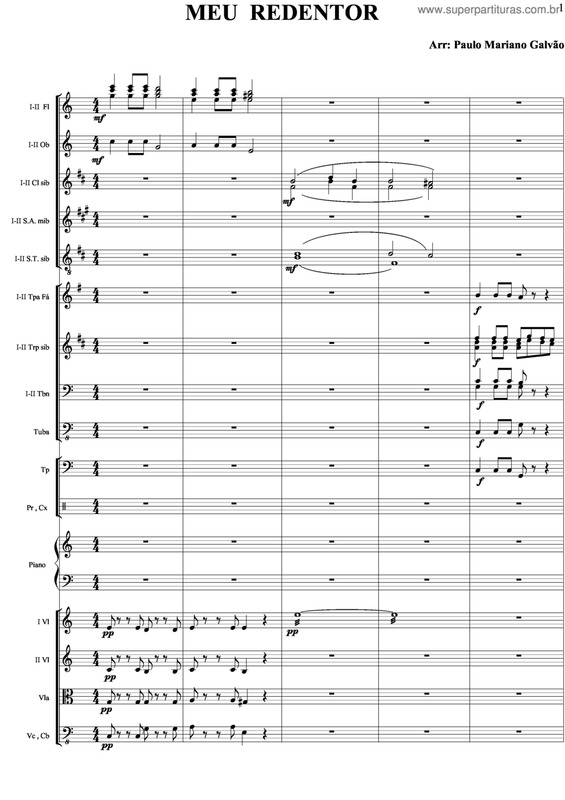 Partitura da música Meu Redentor - 255 HC