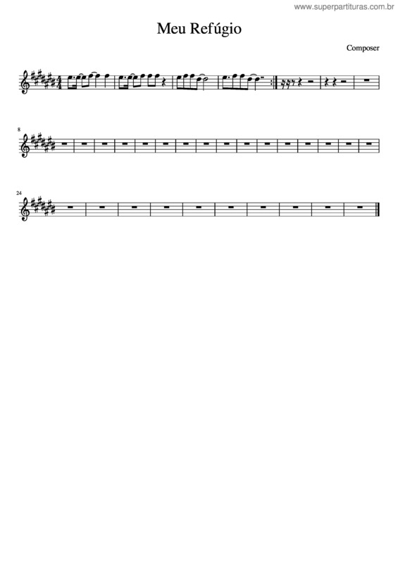 Partitura da música Meu Refúgio v.2