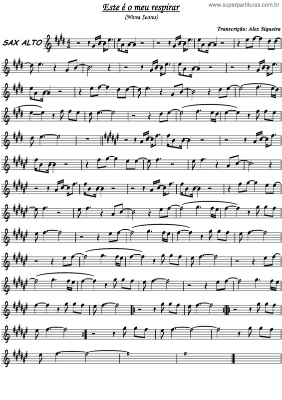 Partitura da música Meu Respirar v.2