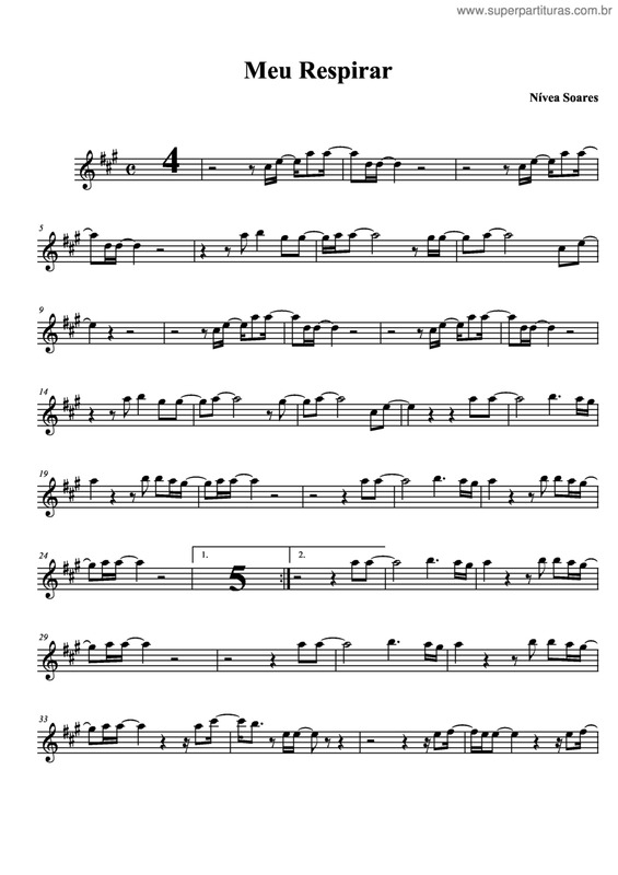 Partitura da música Meu Respirar