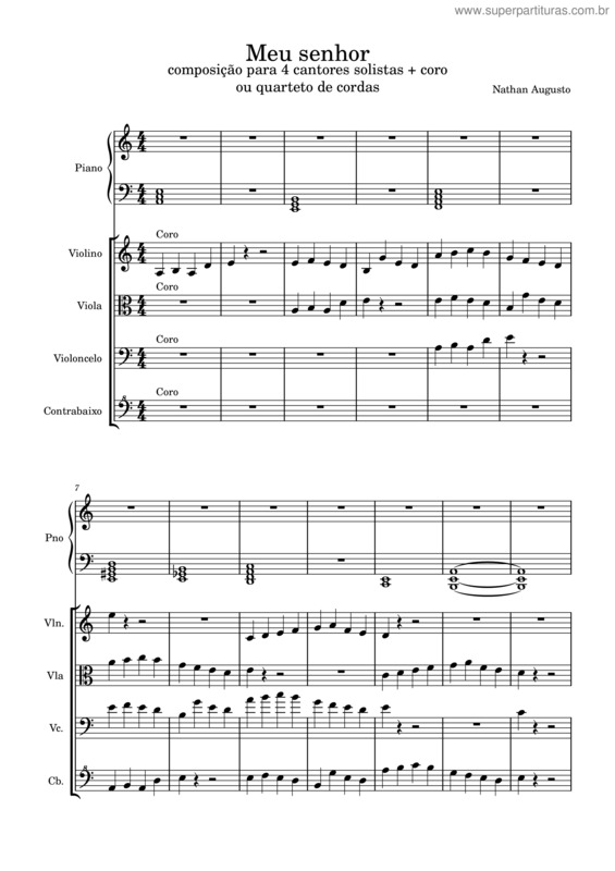Partitura da música Meu Senhor