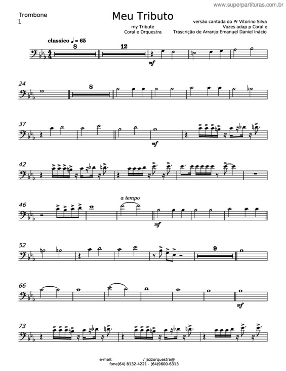 Partitura da música Meu Tributo – Victorino Silva v.2