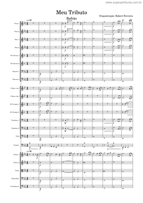 Partitura da música Meu Tributo Refrão