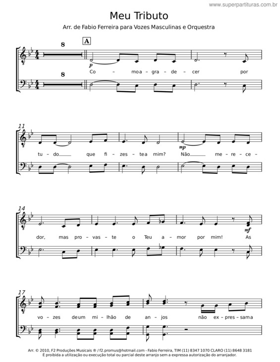 Partitura da música Meu Tributo v.10
