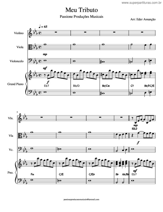 Partitura da música Meu Tributo v.3