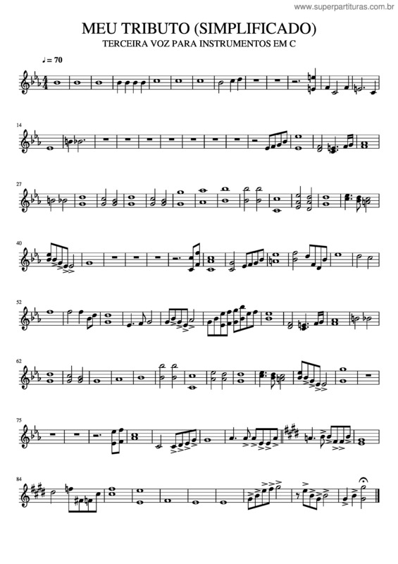 Partitura da música Meu Tributo v.8