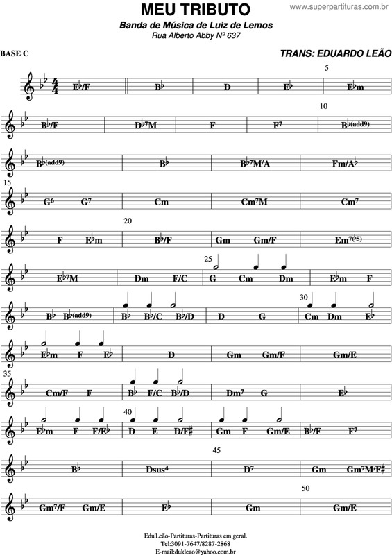 Partitura da música Meu Tributo