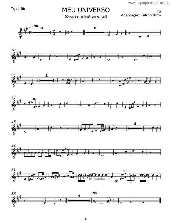 Partitura da música Meu Universo – Pg.99