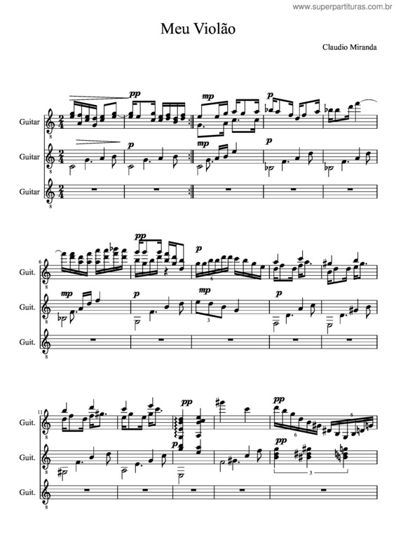 Partitura da música Meu Violao