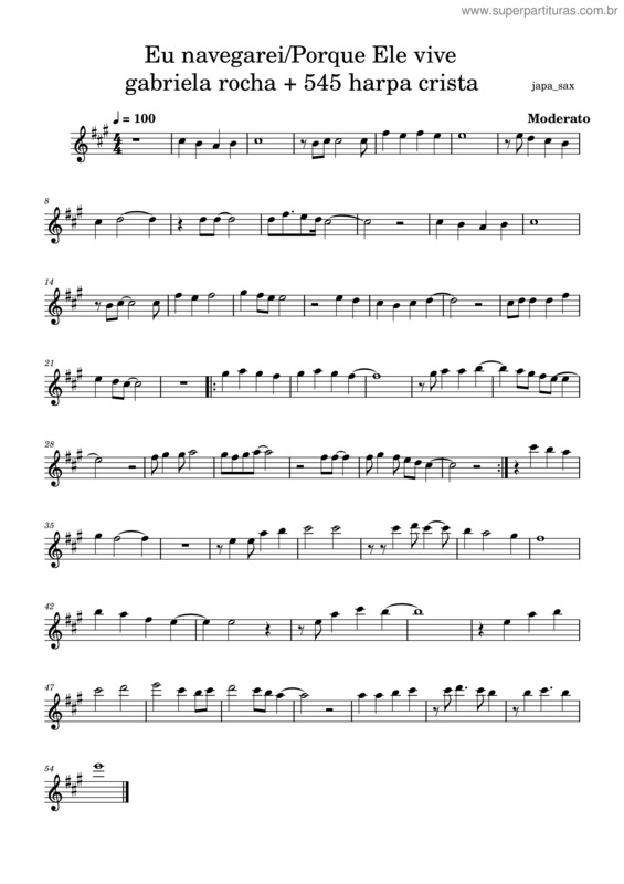 Partitura da música Meus Projetos