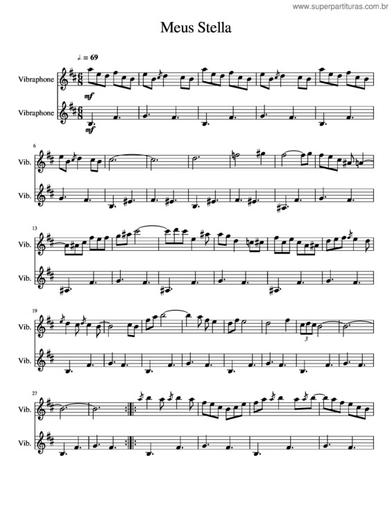 Partitura da música Meus Stella