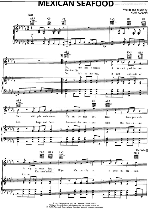 Partitura da música Mexican Seafood v.2