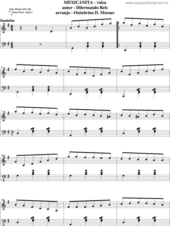 Partitura da música Mexicanita v.5