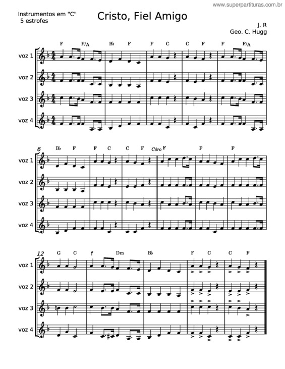 Partitura da música Mi Amigo Fiel – Cristo Para Las Naciones