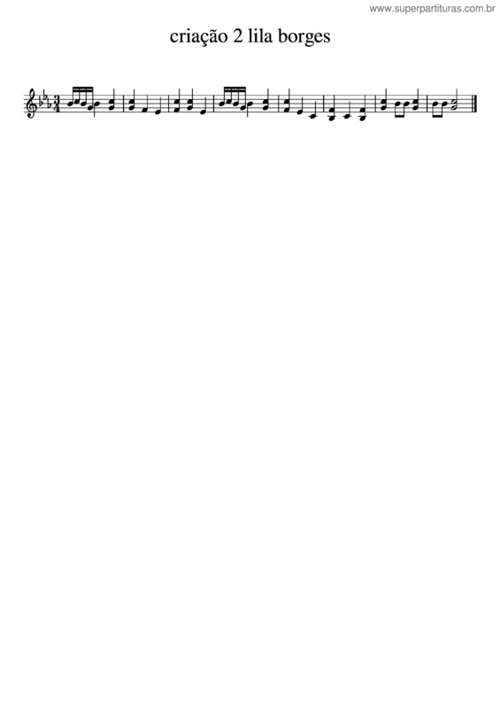 Partitura da música Mi Bemol Lila Borges