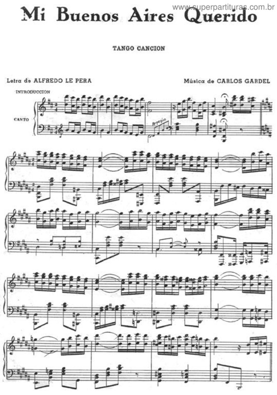 Partitura da música Mi Buenos Aires Querido v.3