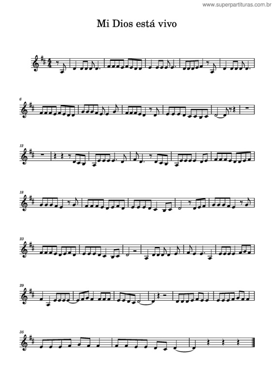 Partitura da música Mi Dios Está Vivo – Jesuschrist Mi Dios Está Vivo
