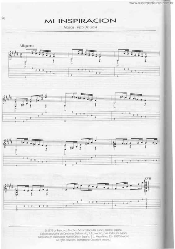 Partitura da música Mi inspiracion