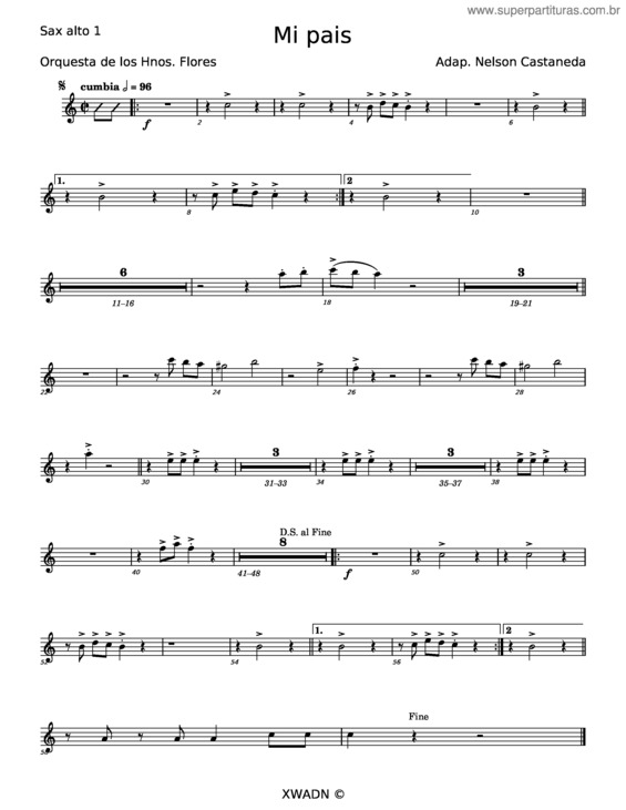 Partitura da música Mi Pais – Nelson Castaneda