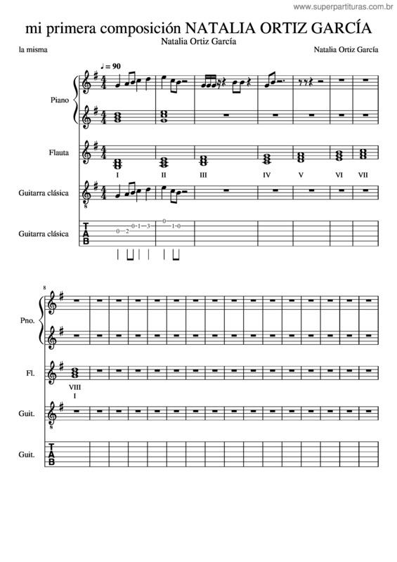 Partitura da música Mi Primera Composición Clase Bachillerato 28 De Marzo