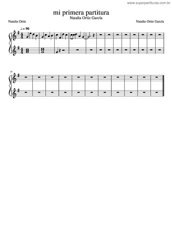 Partitura da música Mi Primera Composición