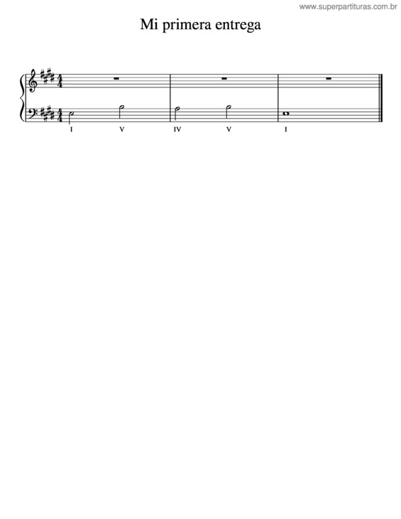 Partitura da música Mi Primera Entrega v.2