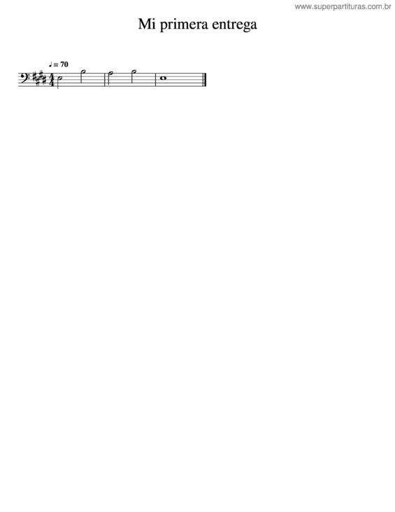 Partitura da música Mi Primera Entrega v.3