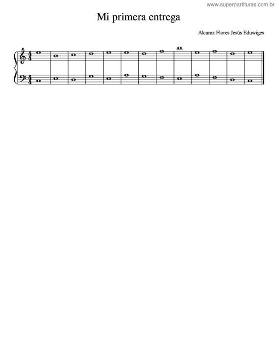 Partitura da música Mi Primera Entrega