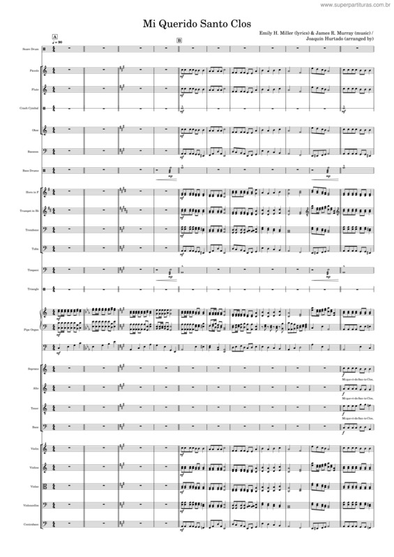Partitura da música Mi Querido Santo Clos