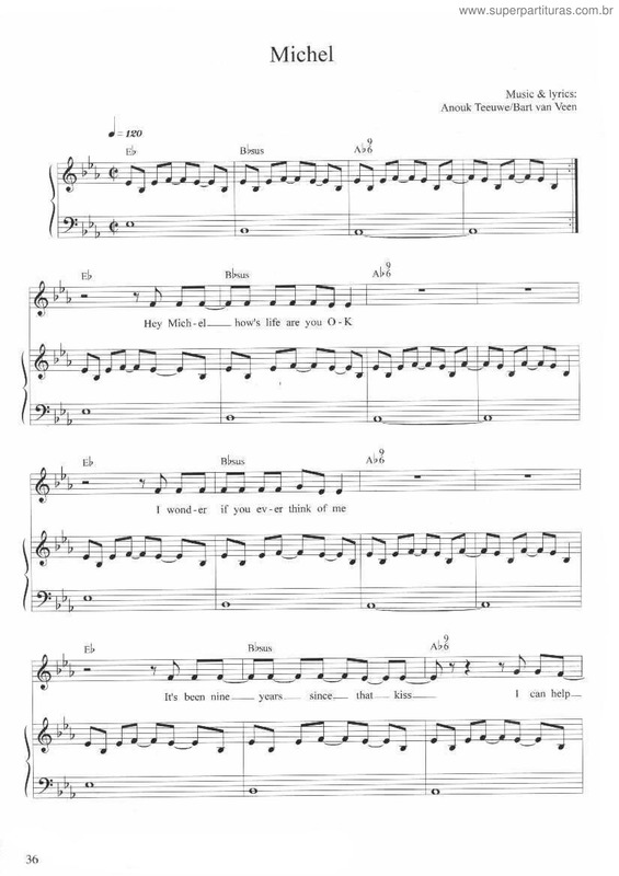 Partitura da música Michel