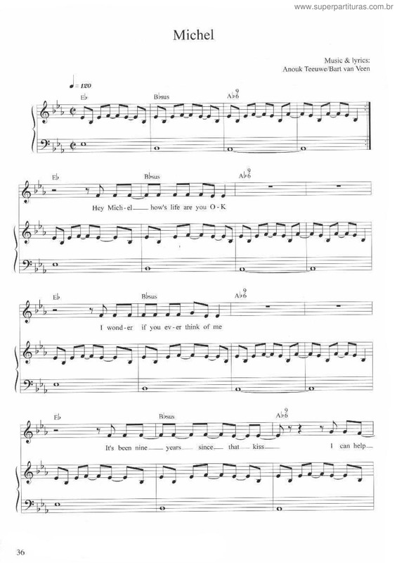 Partitura da música Michel