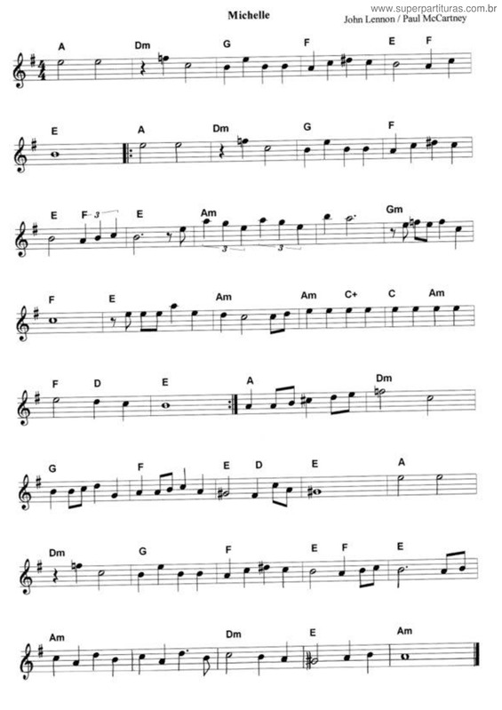 Partitura da música Michelle v.10