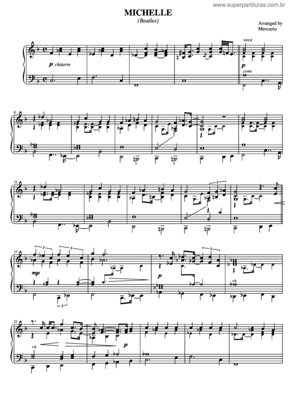 Partitura da música Michelle v.11