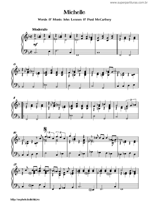 Partitura da música Michelle v.12