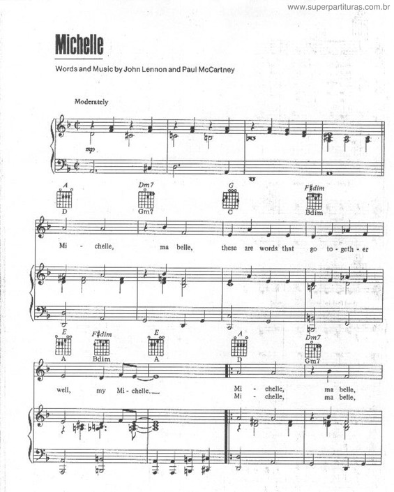 Partitura da música Michelle v.13