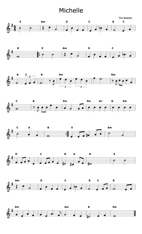 Partitura da música Michelle v.14