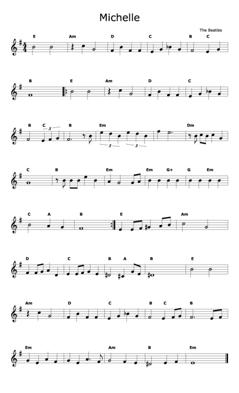 Partitura da música Michelle v.14