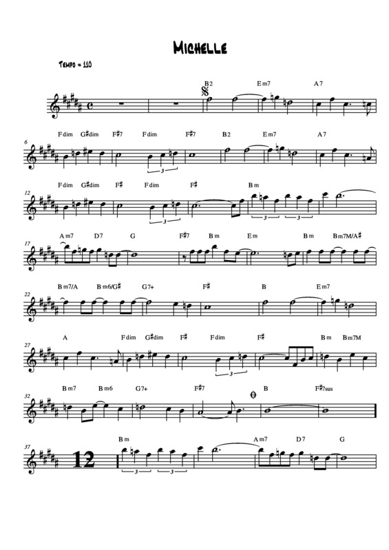 Partitura da música Michelle v.15