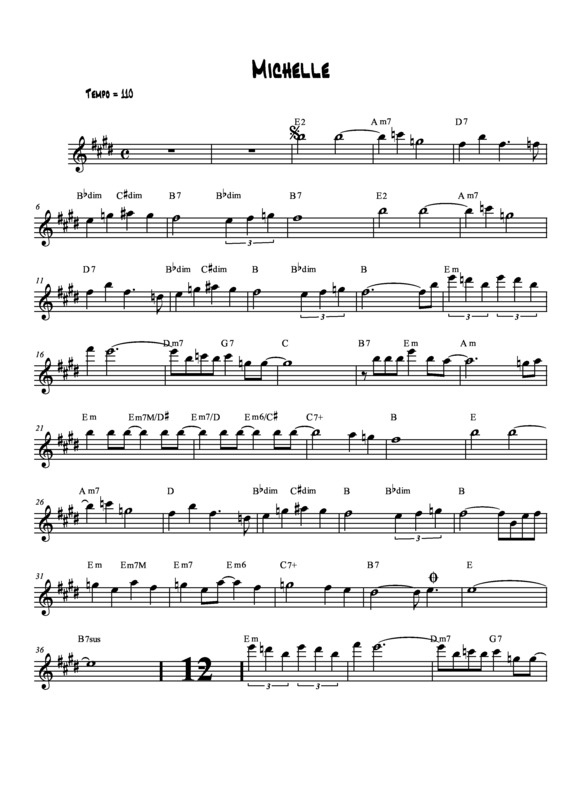 Partitura da música Michelle v.16