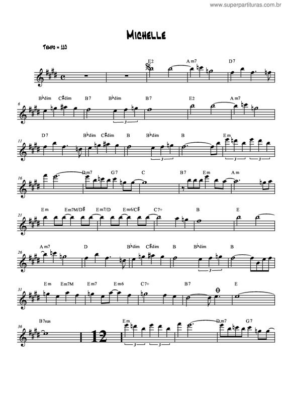 Partitura da música Michelle v.18