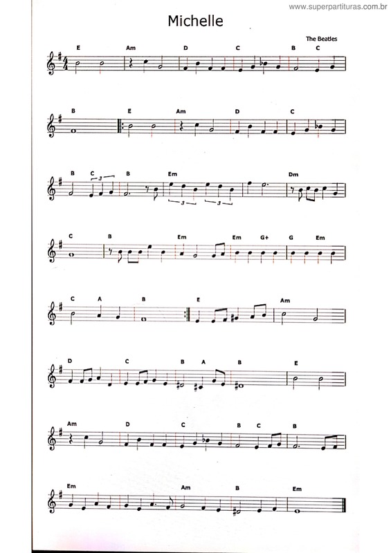 Partitura da música Michelle v.19