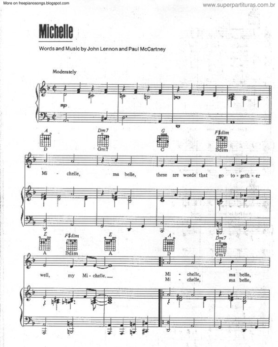 Partitura da música Michelle v.21