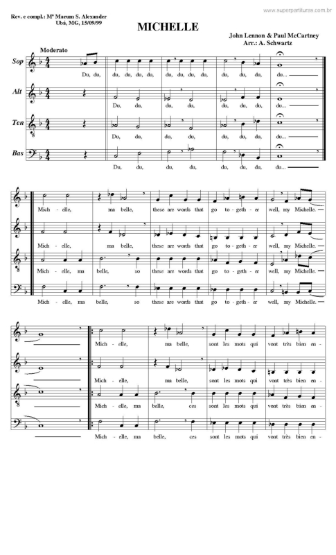 Partitura da música Michelle v.4