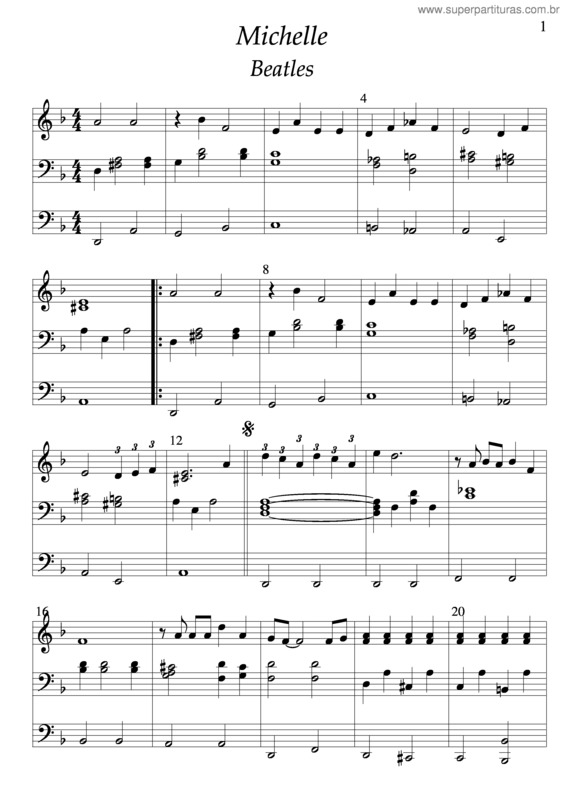 Partitura da música Michelle v.7