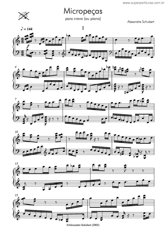 Partitura da música Micropeças